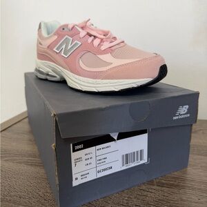 New Balance Kids' Pink and White Sneakers